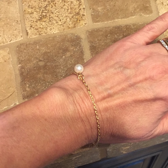 October Love Jewelry - {October Love} Gold Chain,Single Pearl Bracelet